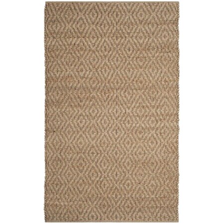 Safavieh 6 x 9 ft. Medium Rectangle Natural Fiber Hand Woven Rug, Natural and Red NF873A-6